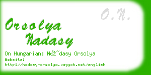 orsolya nadasy business card